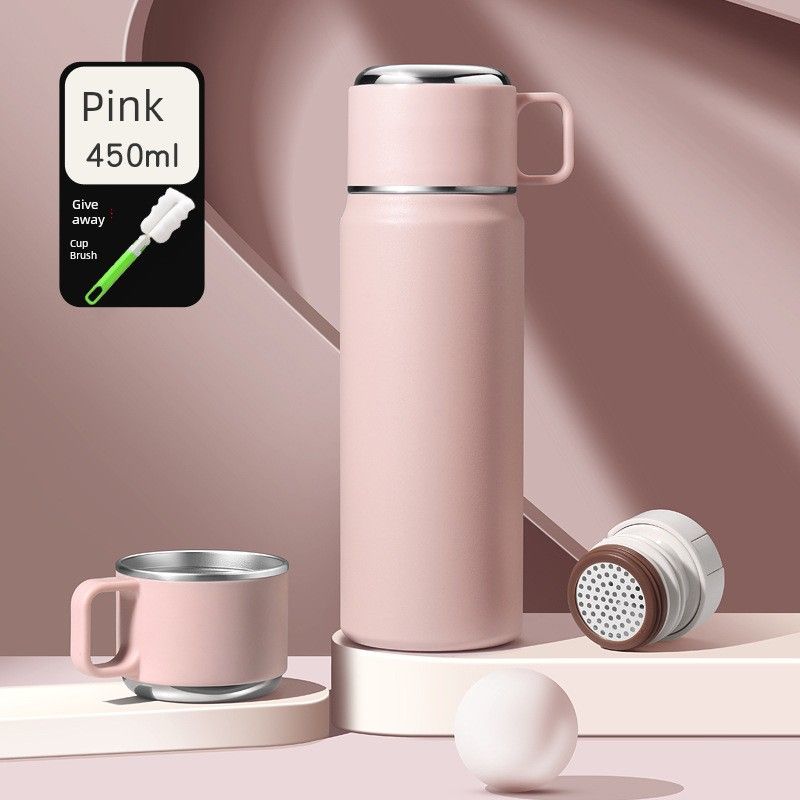 White Steel 316 Large-Capacity Thermos Cup for Men and Women, High-Looking Vacuum Simple Stainless Steel Water Cup, Customized