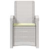 Garden Lounge Chair Rattan Look 2 Pcs White and Cream PP