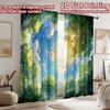 2D flat printing 2pcs Curtains Anime Sky Sun Trees Digital Printed Polyester Drapes Family Party Use for living room decor for