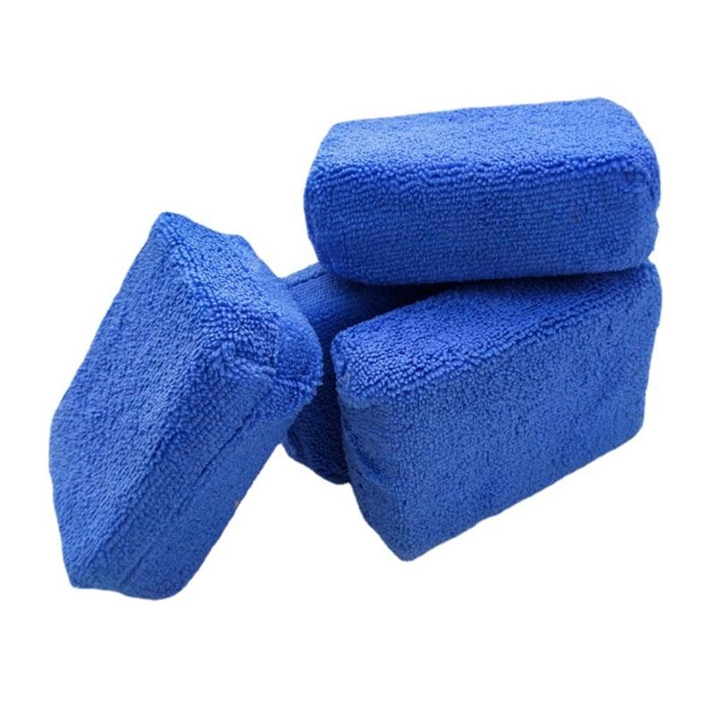 8 balení mikrovláknových aplikačních polštářků Mikrovláknová houba Houba na mytí auta a čisticí polštářky Perfektní pro voskový tmel bez námahy