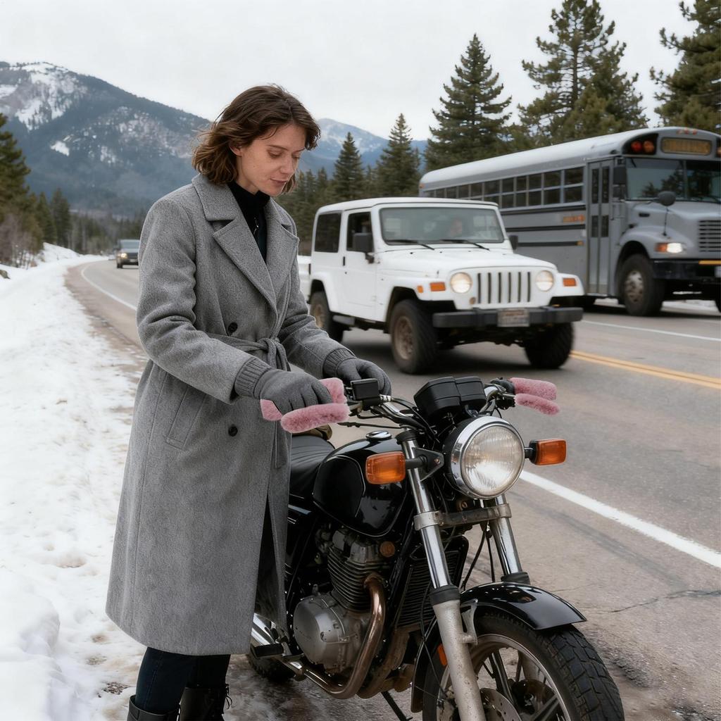 Motorcycle Handle Cover Windproof Plush Guard Windproof Warm Cover For Motorbike Riding Snowmobile Atv Winter Summer Cycling