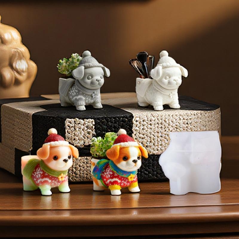 Handmade Plant Pots Mould Flexible Silicone Mould for Concrete Succulent Planter Creative Pen Holder Making Mould