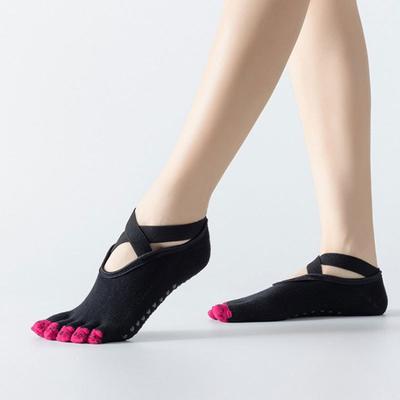 Calzini da Donna Primaverili e Autunnali Ispessiti Antiscivolo Fitness Esercizio Indoor Pilates Yoga Cinque Dita