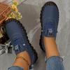 Handmade Women's Casual Sports Shoes, Lightweight and Suitable for All Seasons with Solid Color Lace Up Shoes, Round Toe and Comfortable PU Sole