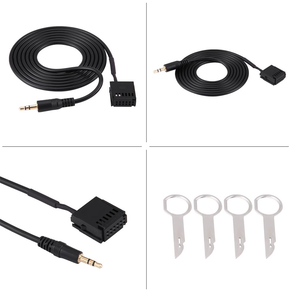 Audio Aux Kabelový Adaptér pro Auto pro Ford 6000CD Mondeo Fiesta s Klíči pro Vyjmutí CD