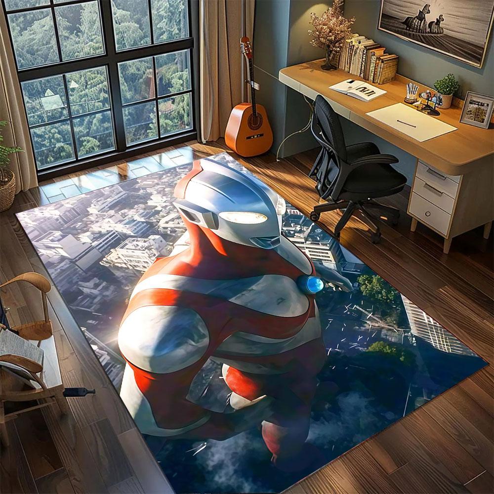 Ultraman Tiga Carpet for Living Room Bedroom Home Decor Cool Movie Mat Play Floor Mat