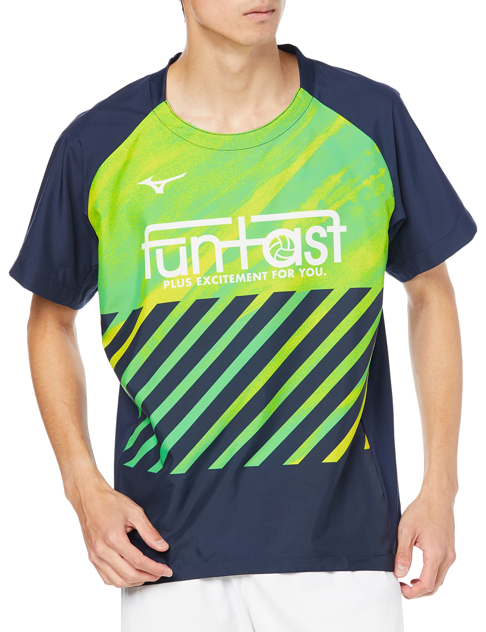 

Mizuno FUNTAST Volleyball Windbreaker Short Dress Navy x Size L Jacket, Sleeve, V2ME2520, Green,