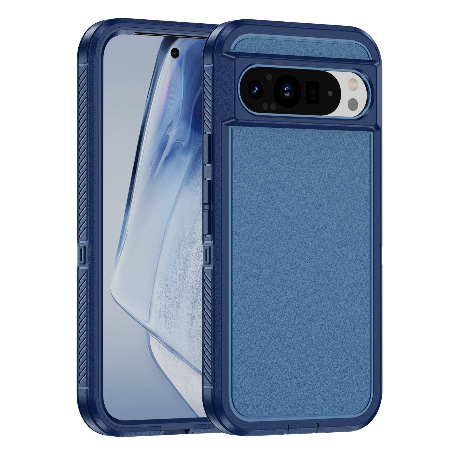 

Чехол для телефона Pixel 9 Pro с тройной защитой: три в одном, полностью закрытые края, защита от падений, пыленепроницаемое отверстие, чехол для телефона с тройной защитой Pixel 8 Pro