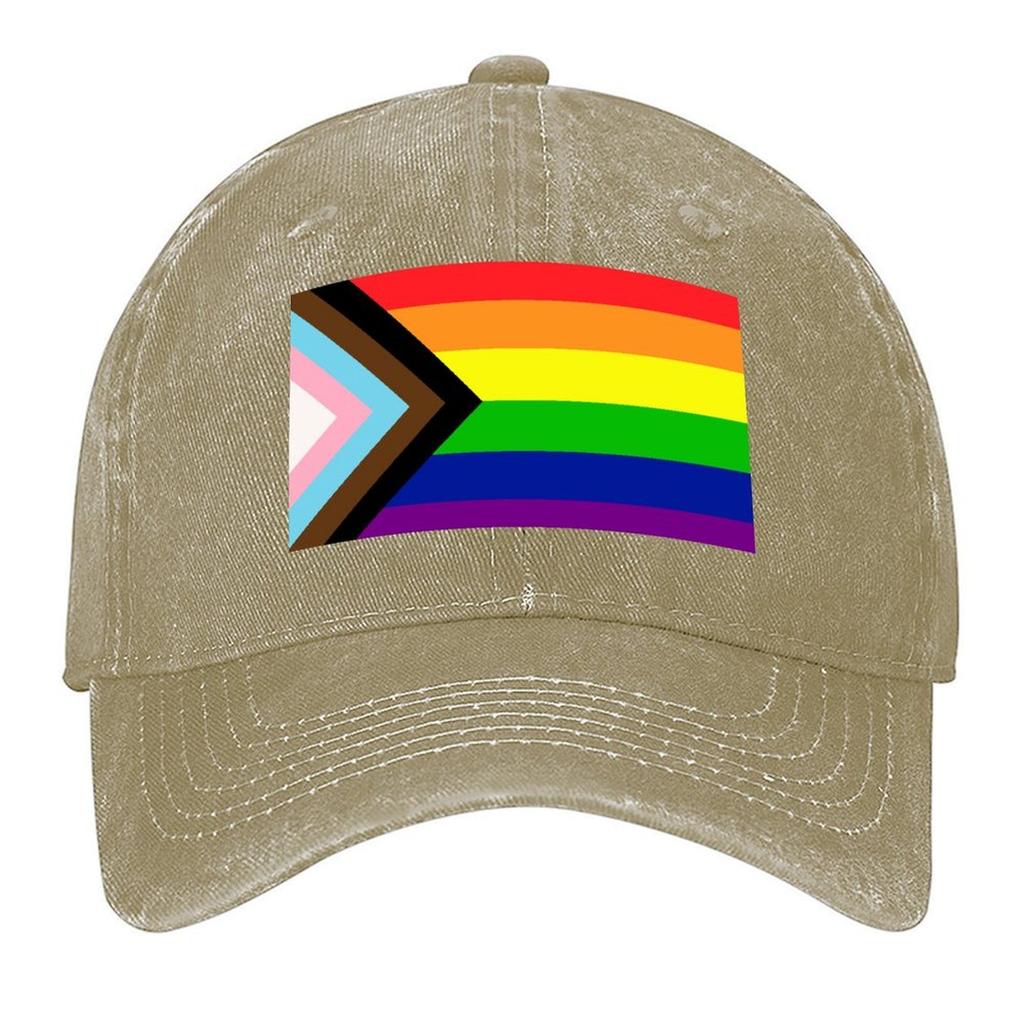 2026 Progress Pride Flag Baseball Cap Sports Cap Golf Hat Genuine Funny Hat Hat Baseball Cap Men's Luxury Women's