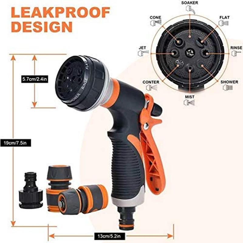 Interfețe multiple Pulverizare Udarea gazonului Multifuncțional Spălătorie auto de înaltă presiune Instrument de mână durabil Furtun Duză de stropire Grădină