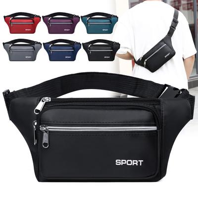 Herren Bauchtasche multifunktional einfach Kassen-Kleingeldbörse hohe Qualität wasserdichtes Nylon Umhängetasche Gürteltasche