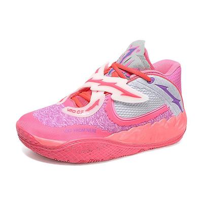 752 Tênis de Basquete Unissex: Tênis de Treino de Tela com Velcro de Cano Médio para Primavera, Outono, Inverno - Duas Cores