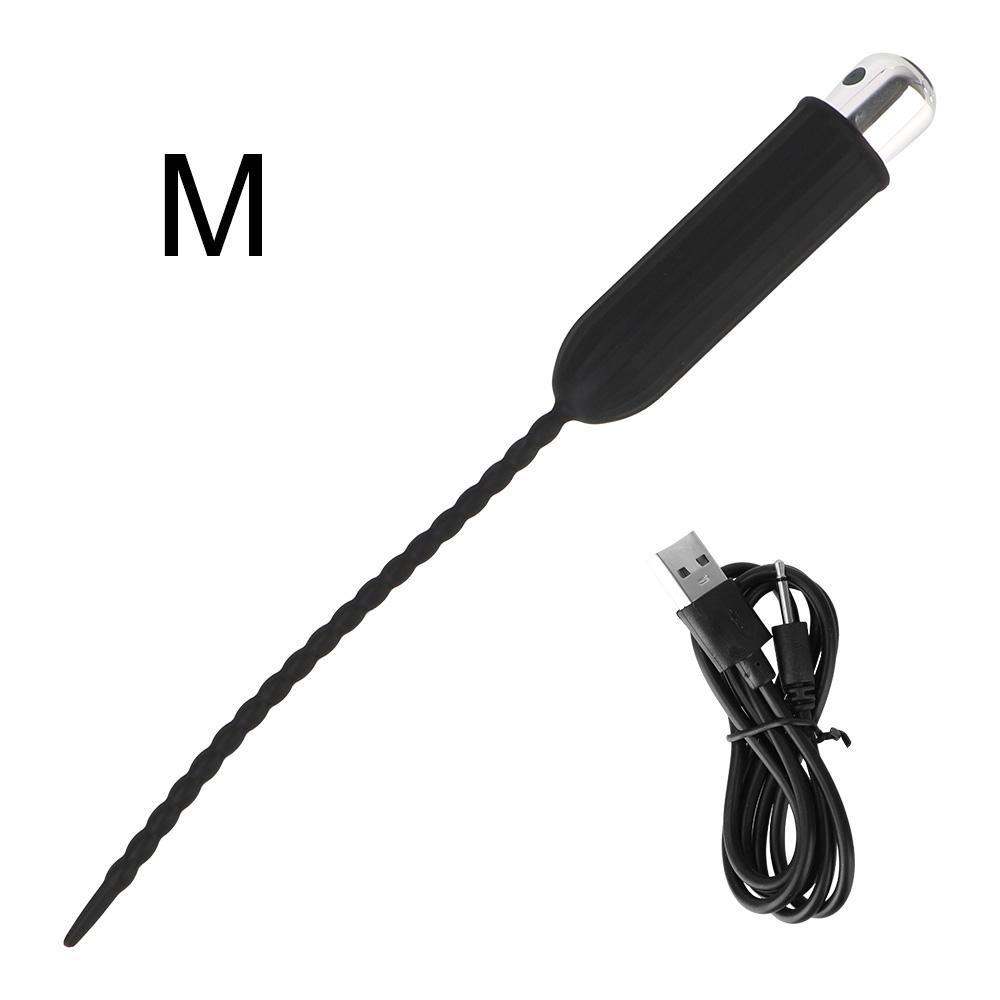 IKOKY Insertion Urethral Plug 10 Frequency Soft Urethral Sound Dilator Sex Toys for Man Penis Plug Catheter with Bullet Vibrator