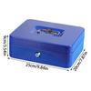Small Cash Box Metal Safe Carrying Handle Lockable Money Organizer Coin Jewelry Document Valuables Storage For Home Dorm College