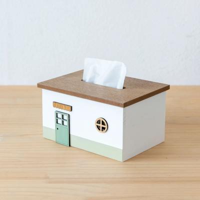 Creative Wooden Tissue Box Cover Rectangular Tissue Holder Dispenser Paper Cover Case Napkin Holder for Home Room Office Decor