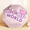 1pc K-Pop World Pattern Umbrella Design Automatic Opening and Closing Umbrella, High-quality Travel Umbrella,  c1128091