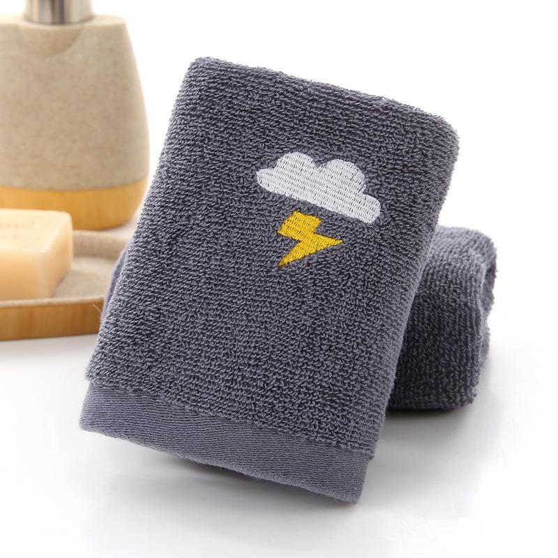 Towel Cotton, Pure Cotton Embroidered Weather Towel Household Face Towel Soft Towel