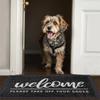 Welcome Door Mat Funny Front Door Mat Outside Indoor Entrance 30 X17.5 Inch Non Slip Floor Doormat Easy To Clean Christmas Black Doormat for Entry