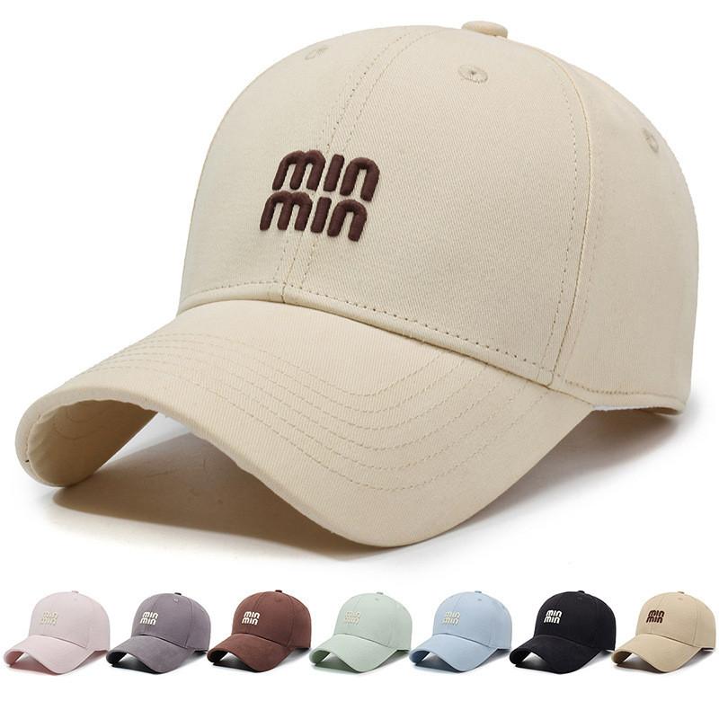 Spring Autumn Cotton Baseball Cap With Embroidered Letters For Casual Outdoor Sun Protection