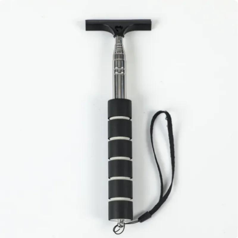 

Telescopic Stainless Steel Car Rearview Mirror Wiper with Retractable Brush Head чёрный