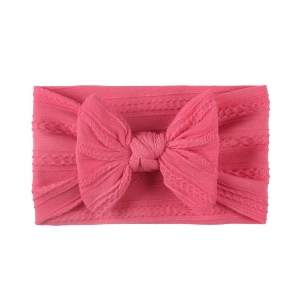 18 farieb Cable Bow Detská čelenka pre dieťa Bowknot Káble na pokrývky hlavy Turban pre deti Elastická čelenka Detské vlásky Príslušenstvo ružovo ružovej farby