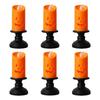 Halloween Pumpkin Candle Holder with Flickering LED Light for Bar Party Decor