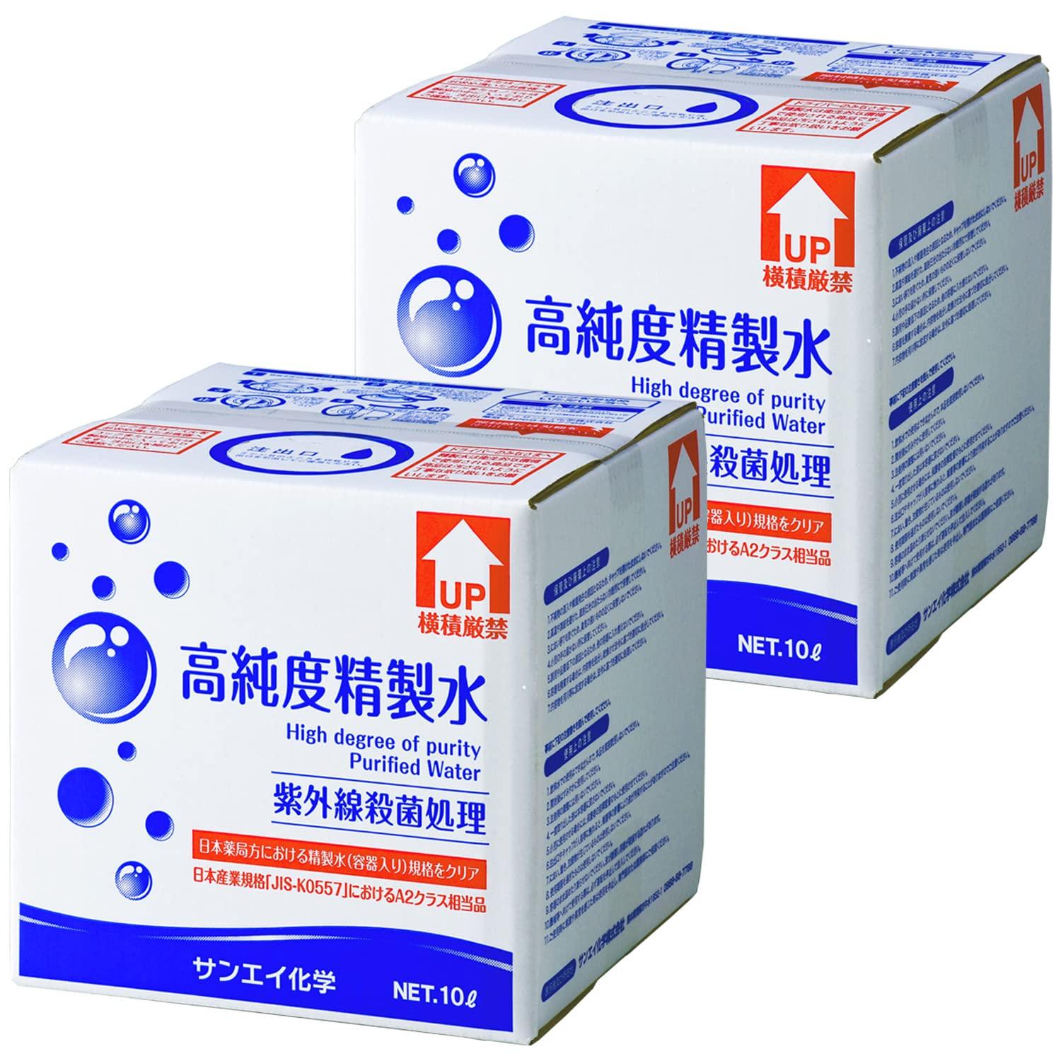 

Sanei Chemical Очищена Вода Пароварка Для Обличчя Арома Високоочищена Вода Висока Чистота 10л х 2 Коробки Без Нагрівача CPAP Респіраторний Зволожувач