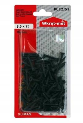 Self-drilling Screw for Plasterboard for Metal 35x25mm 100pcs