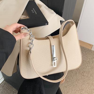 Premium Bag Women'S Bag Spring And Summer Simple And Versatile Commuter Shoulder Bag Texture Niche Underarm Bag