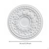 Round Overhead Medallion Carved Relief Ornamental White Lamp Base Panel G 50CM