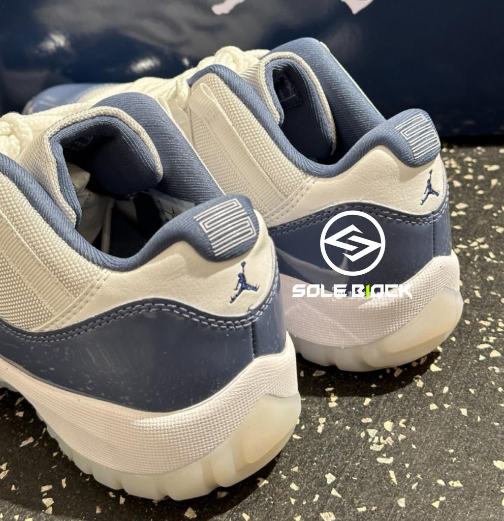 Jordan 11 Retro Low Herren Weiß Mitternachtsblau Diffuses Blau FV5104-104
