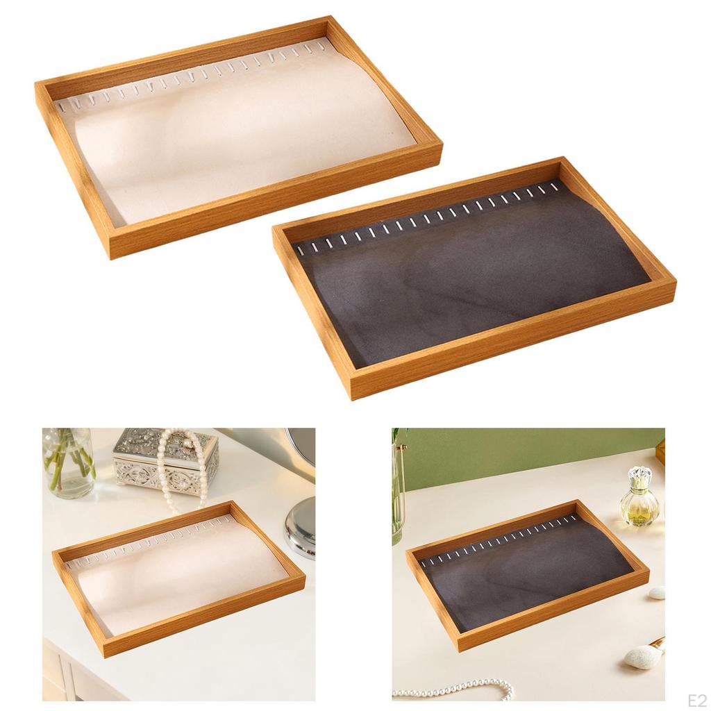 Schmuckaufbewahrungstablett Organizer Halskettenhalter Geschenke Große Kapazität Stapelbar Tragbar Holz Ornament