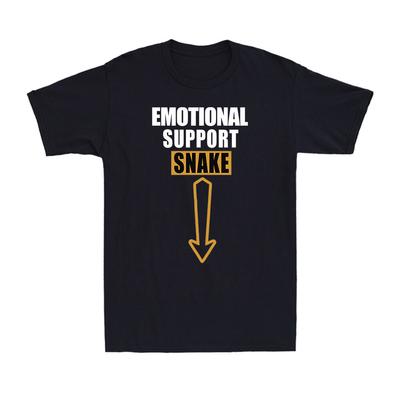 Emotional Support Snake Humorous Adult Joke Funny Gift Novelty Men T-shirt