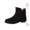 Europäische Damen Wildleder Quaste Chelsea Stiefeletten - Herbst/Winter Runde Spitze Zum Hineinschlüpfen Niedriger Absatz