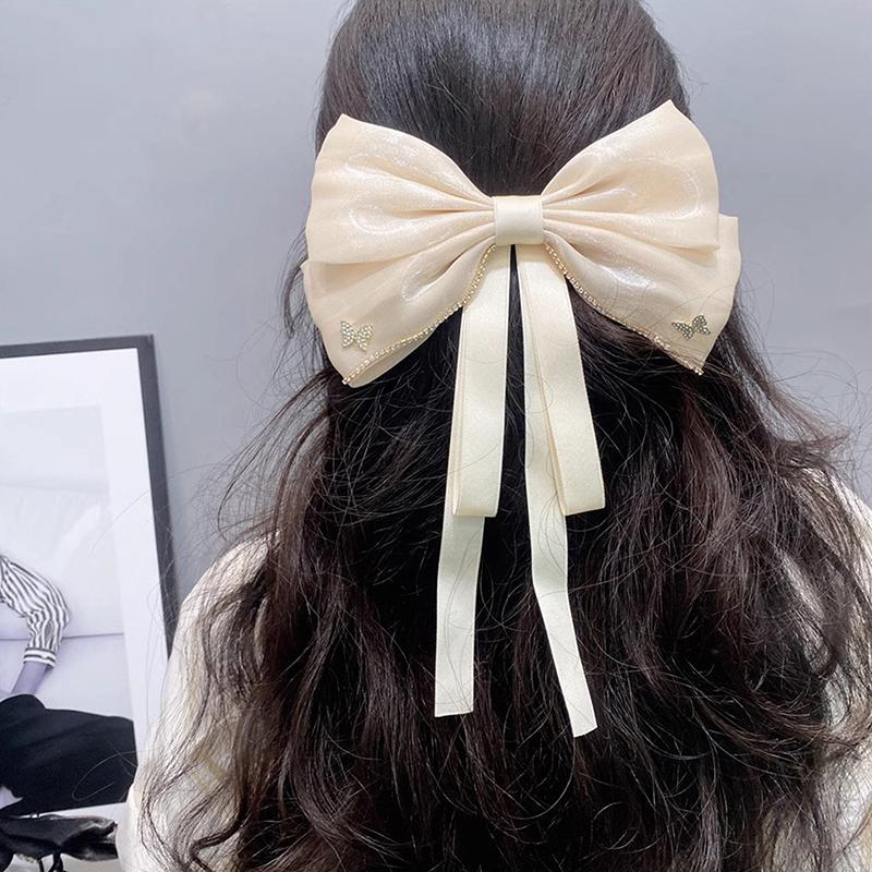 Bow Ribbon Barrette For Women Girls Simple Bow Hairpins Wedding Hair Accessories Elegant Temperament Hair Clips Gifts