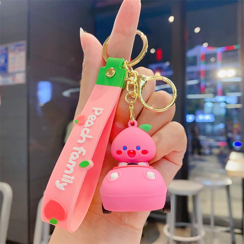 Cute Creative Children's Toys Exquisite Pull Back Car Keychain Bag Pendant
