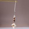 Sturdy Resin Cat Keychain Adorable Phone Accessory Compact Pet Lover Lightweight Phone Charm Gift for Everyday Use