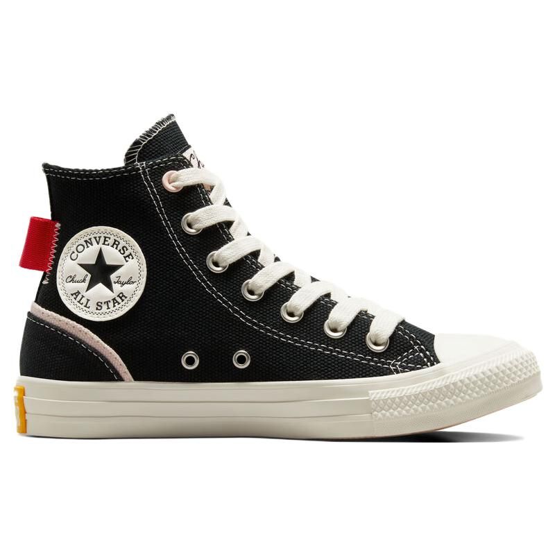 Converse Chuck Taylor All Star High Siyah Egret Kadın Spor Ayakkabı Kırmızı A07118C