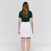 Goxo Midi Skirt Unbalance White