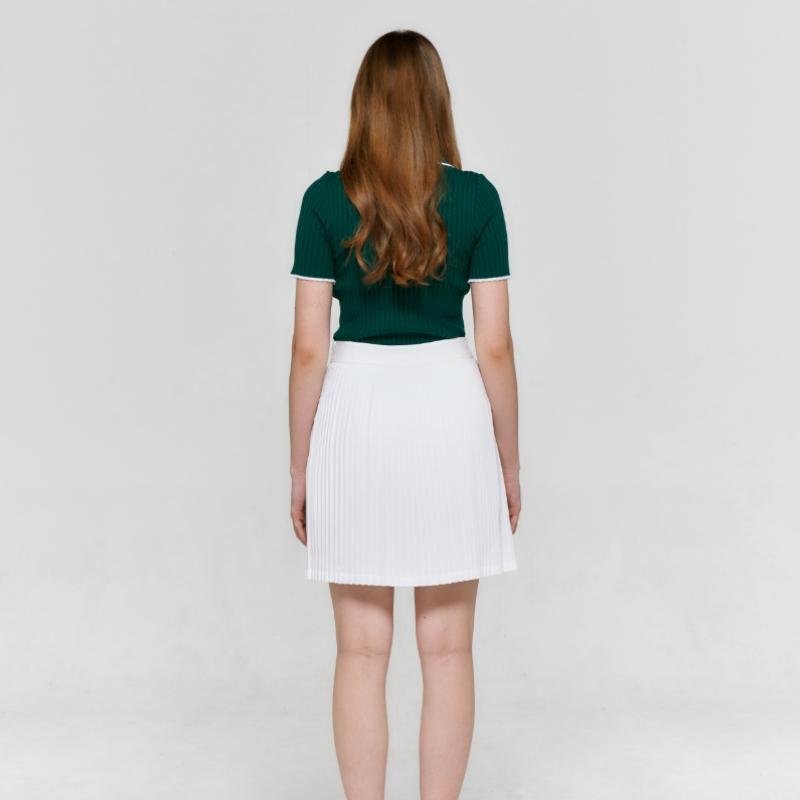 Goxo Midi Skirt Unbalance White