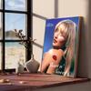Chanteuse Sabrina Carpenter Série Papier Blanc Vintage Affiche Autocollant Papier Imperméable Esthétique Café Bar Peinture Murale Artistique