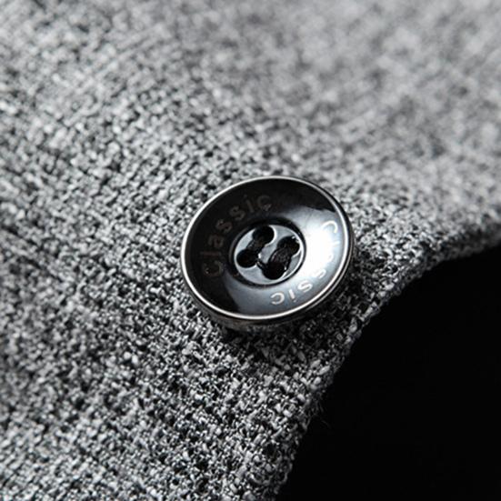 Männer Blazer Einfarbig einreiher Herbst Winter Revers Tasten Anzug Jacke für Den Täglichen Verschleiß