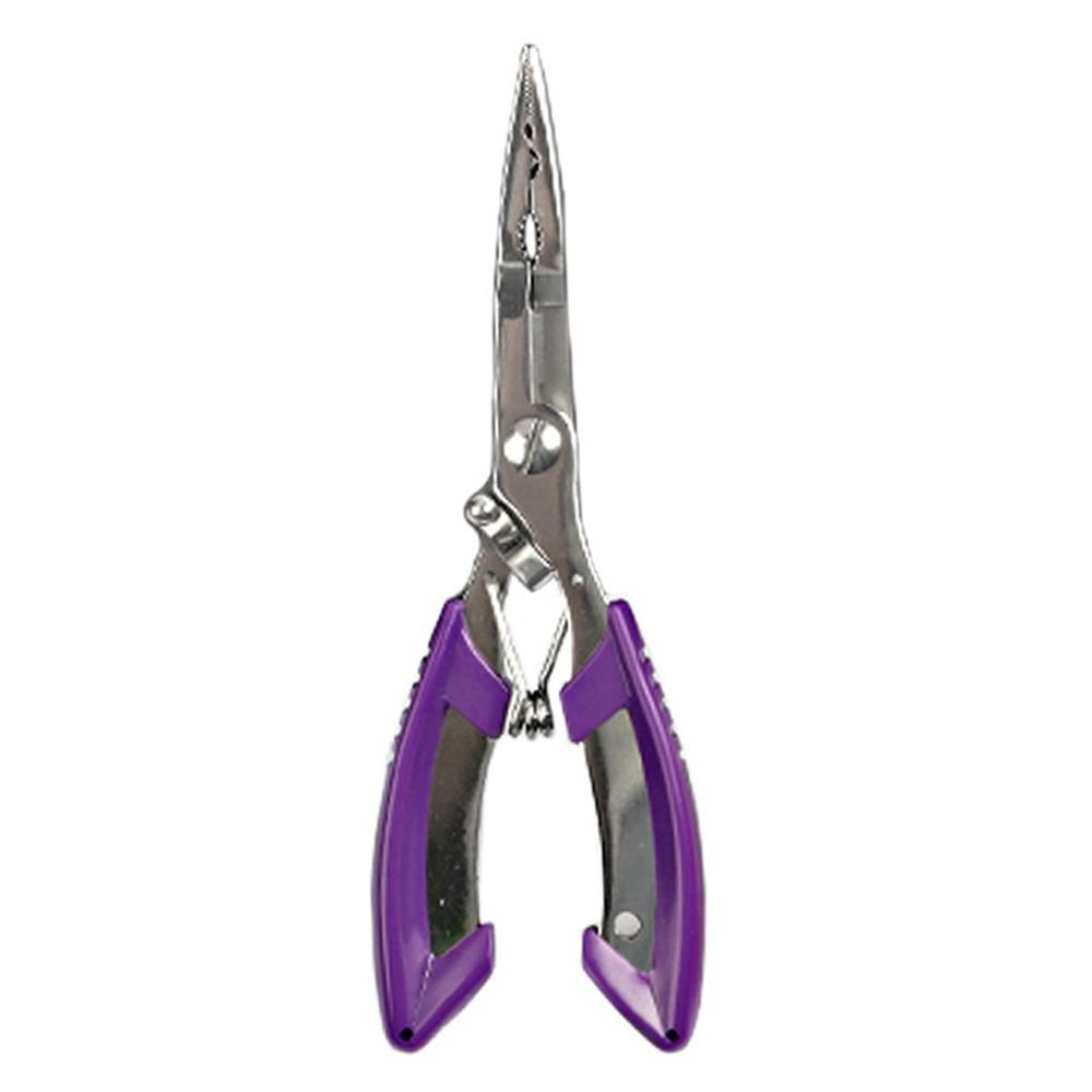 

Stainless Steel Fishing Pliers Non-Slip Handle Multifunctional Fishing Line Cutter Lightweight Fishing Hooks Picking Pliers фіолетовий