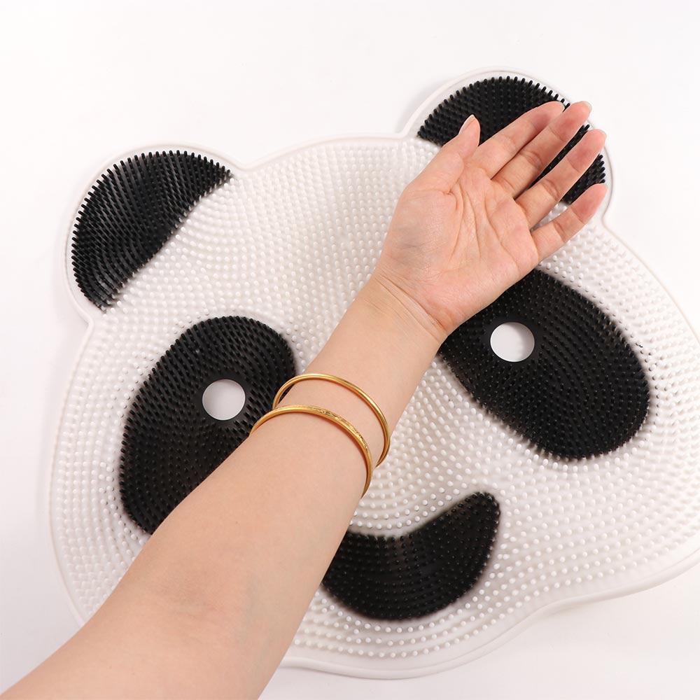 Vielseitige Anti-Rutsch-Matte Niedliches Bodenpolster Fußschrubber Panda Massagematte Rückenreiben