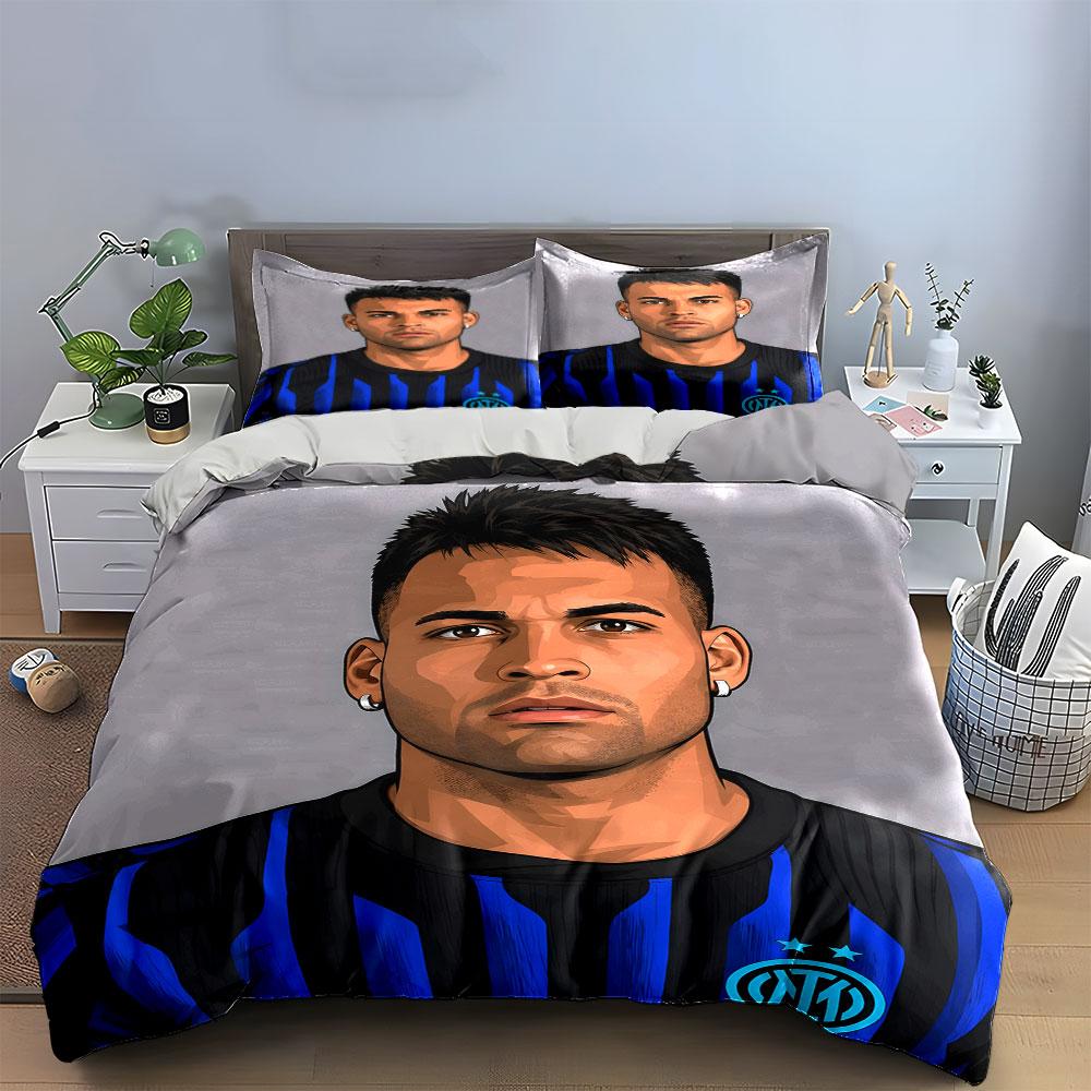 Portraits, Inter Milan logo. Bedding sets Duvet cover sets Duvet covers Pillowcases(1*Duvet Cover 2*Pillowcases without duvet insert)