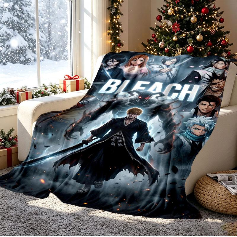 BLEACH Pattern Blanket for Home Decoration, Bed, Sofa, Car Travel, Camping, Suitable for All Seasons, Birthday Christmas Gift