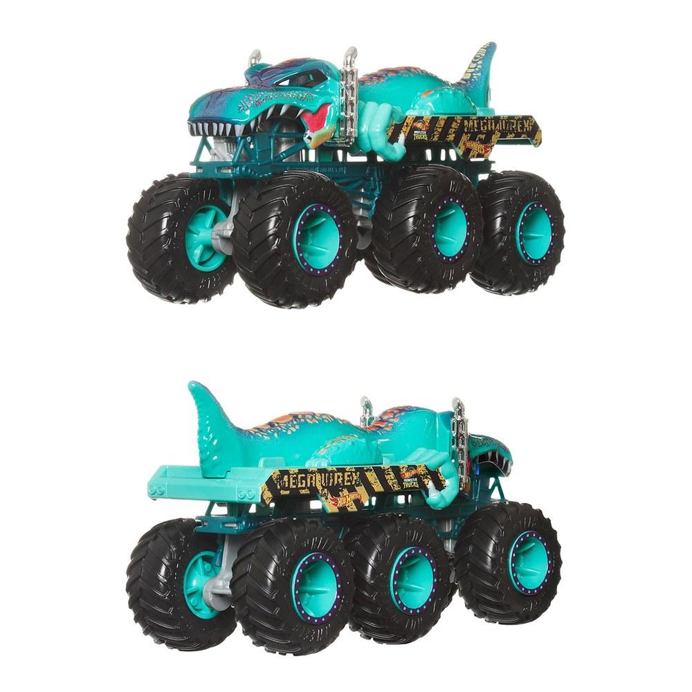 Hot Wheels Shark Vs Dino Monster Truck Collection Set 6 Vehicles Toy Mini Cars Ages 3+ Multi JGD68