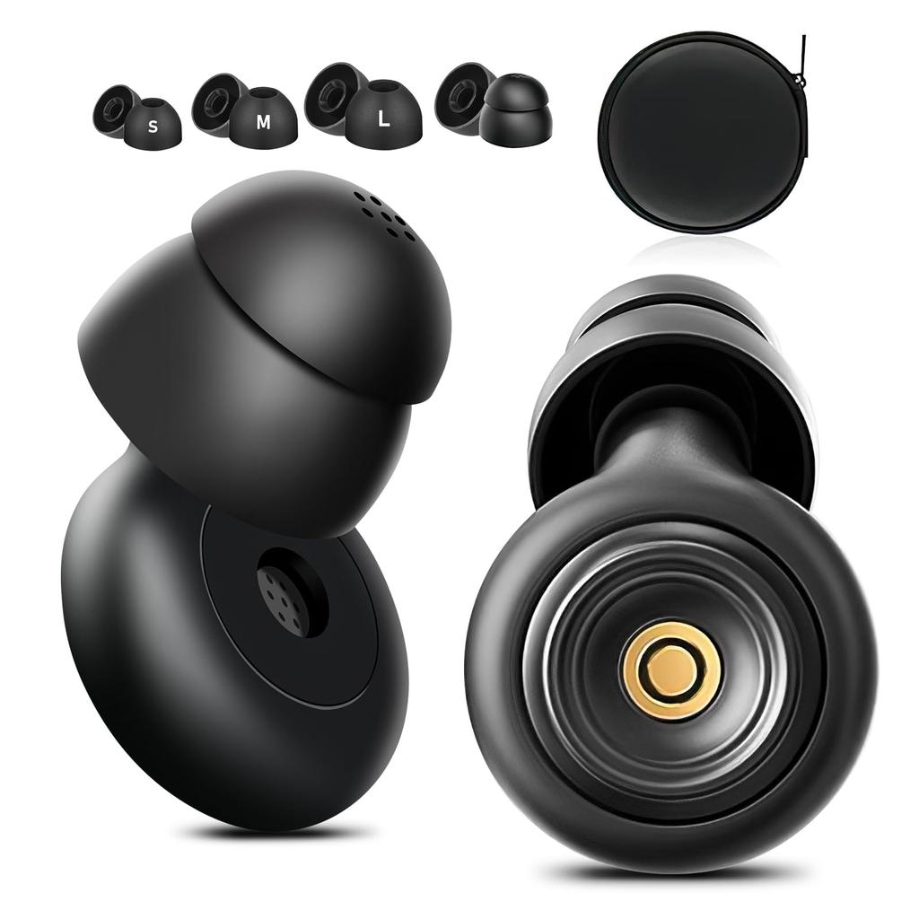 Gegoup Earplugs for Sleeping New Edition Supervised by Sleep Loop Earplugs for Good Noise 35db Storage Pouch For Snoring Live Work Caps X 5 One Size