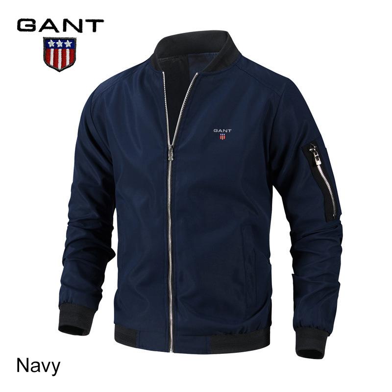 Gant Bestickte Herrenjacke Frühlings- und Herbstjacke Herren Trendige Lockere Baseballjacke