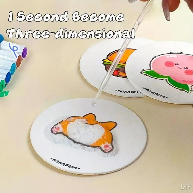 20 ks 3D kulatá papírová deska 6 cm – Pěnový výbuch Umělecký řemeslný papír, Ideální pro DIY a kreativní aktivity